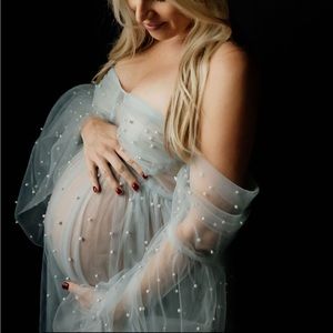 Sheer maternity dress